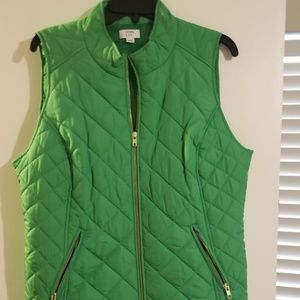Lime green winter vest